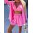 Women's Summer Shirt, Top and Shorts Set (S/M ONE SIZE) ITALIAN FASHION IMWGB232313