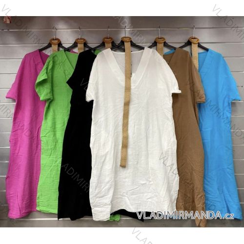Women's Long Chiffon Short Sleeve Dress (S/M ONE SIZE) ITALIAN FASHION IMWGM23456