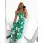 Women's long chiffon summer dress (S / M ONE SIZE) ITALIAN FASHION IMWB222509 S/M Green