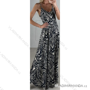 Long summer dress with straps for women (S/M ONE SIZE) ITALIAN FASHION IMPBB23S3326