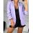 Women's Long Roll Up Sleeve Lined Jacket (S/M ONE SIZE) ITALIAN FASHION IM423JANE