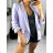 Women's Long Roll Up Sleeve Lined Jacket (S/M ONE SIZE) ITALIAN FASHION IM423JANE