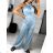 Women's Long Elegant Sleeveless Jumpsuit (S/M ONE SIZE) ITALIAN FASHION IMPGM23148