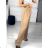 Women's Elegant Belt Long Sleeve Dress (S/M ONE SIZE) ITALIAN FASHION IMM23UN6139