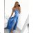 Šaty letní na ramínka dámské (S/M ONE SIZE) ITALSKÁ MÓDA IMPBB22B21841 S/M Light blue
