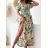 Carmen summer summer shoulder dress (UNI S / M) ITALIAN FASHION IMM20628 S/M Green
