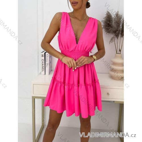 Women's Long Chiffon Short Sleeve Dress (S/M ONE SIZE) ITALIAN FASHION IMWGS231048