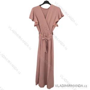 Women's Long Summer Short Sleeve Dress (S/M ONE SIZE) ITALIAN FASHION IMD23430