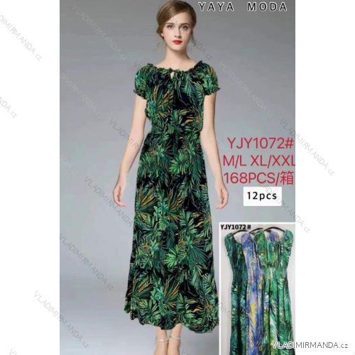 Women's long summer dress with straps (S / M ONE SIZE) ITALIAN FASHION IMWA221623