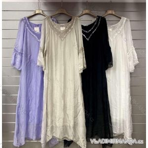 Women's Long Chiffon Short Sleeve Dress (S/M ONE SIZE) ITALIAN FASHION IMWGS231048
