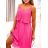 Women's Long Chiffon Short Sleeve Dress (S/M ONE SIZE) ITALIAN FASHION IMWGS231048
