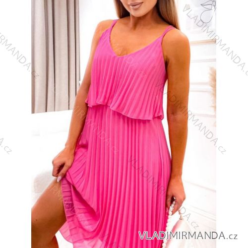 Women's Long Chiffon Short Sleeve Dress (S/M ONE SIZE) ITALIAN FASHION IMWGS231048