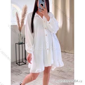 Women's Summer Elegant Shirt Dress Long Sleeve (S/M ONE SIZE) ITALIAN FASHION IMWGB232373