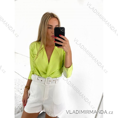 Women's Long Chiffon Short Sleeve Dress (S/M ONE SIZE) ITALIAN FASHION IMWGM23456 S/M lime