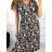 Šaty letní icecool bez rukávu dámské (M/L, XL/2XL) AINUOSI ITALSKÁ MODA IMB23FW55-14 XL/2XL Brown