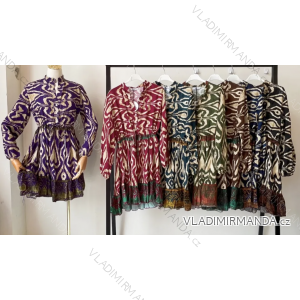 Women's Summer Long Sleeve Dress (S/M ONE SIZE) ITALIAN FASHION IMPEM232699