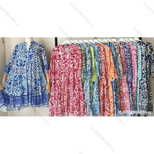 Women's Summer Long Sleeve Dress (S/M ONE SIZE) ITALIAN FASHION IMPEM23R9616