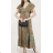 Women's Long Summer Short Sleeve Dress (S/M ONE SIZE) ITALIAN FASHION IMPEM23AM347