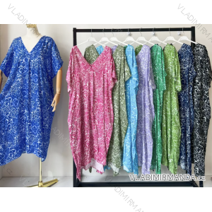 Women's Long Summer Short Sleeve Dress (S/M ONE SIZE) ITALIAN FASHION IMPEM23R9627