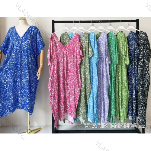 Women's Long Summer Short Sleeve Dress (S/M ONE SIZE) ITALIAN FASHION IMPEM23R9627