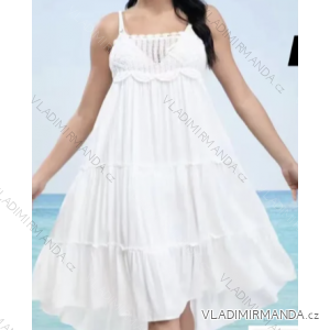 Women's Summer Boho Lace Strapless Dress (S/M ONE SIZE) ITALIAN FASHION IMPEM2325853