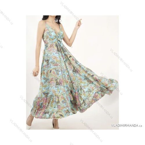 Women's Long Summer Strapless Dress (S/M ONE SIZE) INDIAN FASHION IMPEM23AM209G
