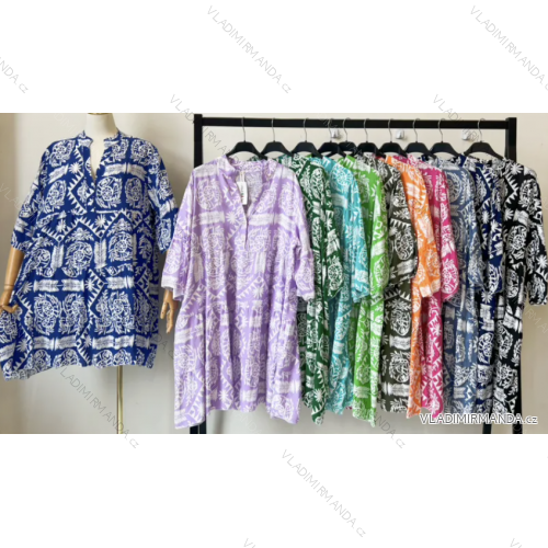 Women's 3/4 Long Sleeve Summer Dress (S/M ONE SIZE) ITALIAN FASHION IMPEM231360