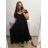 Women's Long Chiffon Short Sleeve Dress (S/M ONE SIZE) ITALIAN FASHION IMWGS231048