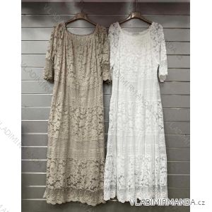 Women's Long Chiffon Short Sleeve Dress (S/M ONE SIZE) ITALIAN FASHION IMWGS231048