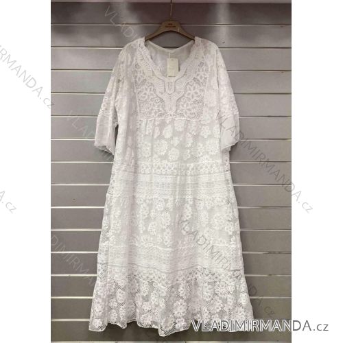 Women's Long Chiffon Short Sleeve Dress (S/M ONE SIZE) ITALIAN FASHION IMWGS231048