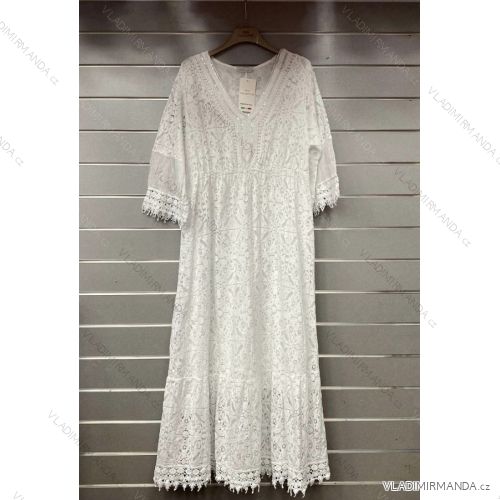 Women's Long Chiffon Short Sleeve Dress (S/M ONE SIZE) ITALIAN FASHION IMWGS231048
