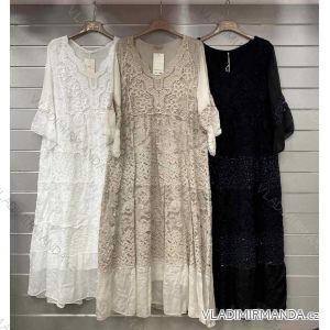 Women's Long Chiffon Short Sleeve Dress (S/M ONE SIZE) ITALIAN FASHION IMWGS231048