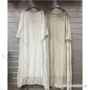 Women's Long Chiffon Short Sleeve Dress (S/M ONE SIZE) ITALIAN FASHION IMWGS231048