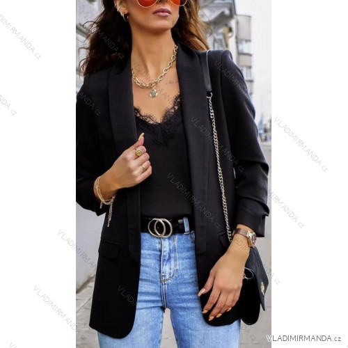 Set of long sweatpants and long sleeve sweatshirt for women (UNI S / L) TURKISH FASHION IMK20148 M / L black