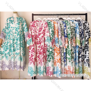 Women's oversized summer dress 3/4 long sleeve (S/M ONE SIZE) ITALIAN FASHION IMPEM25C7058A