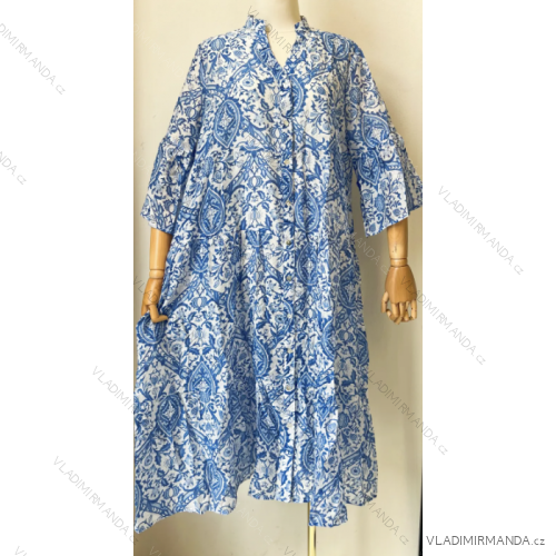 Women's Long Summer 3/4 Long Sleeve Dress (S/M ONE SIZE) ITALIAN FASHION IMPEM23G204-3