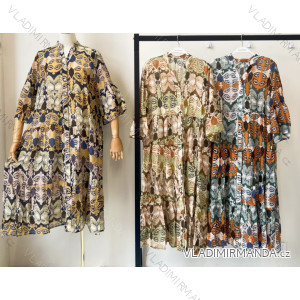 Women's 3/4 Long Sleeve Summer Dress (S/M ONE SIZE) INDIAN FASHION IMPEM23204-7