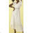 Women's Long Summer Boho Lace Short Sleeve Dress (S/M ONE SIZE) ITALIAN FASHION IMPEM23892