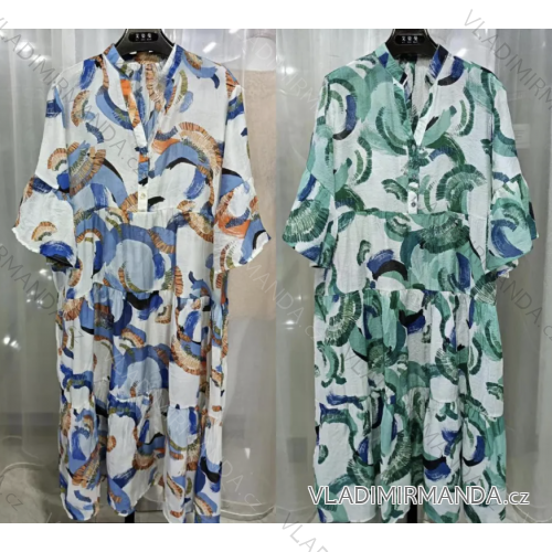 Women's Long Summer 3/4 Long Sleeve Dress (S/M ONE SIZE) INDIAN FASHION IMPEM23G101