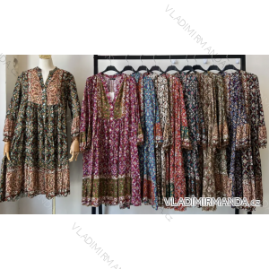 Women's Summer 3/4 Long Sleeve Dress (S/M ONE SIZE) INDIAN FASHION IMPEM23R9906