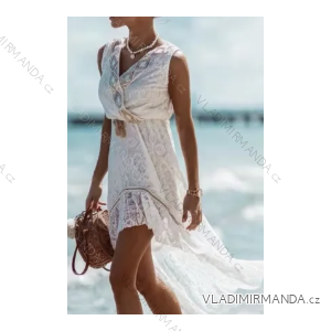 Women's Summer Boho Lace Sleeveless Dress (S/M ONE SIZE) ITALIAN FASHION IMPEM231699