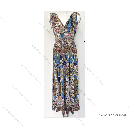 Ladies Summer Sleeveless Long Dress (S/M ONE SIZE) INDIAN FASHION IMPEM23Y985