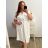 Shirt 3/4 sleeve ladies strip (4XL/5XL ONE SIZE) ITALSKÁ MÓDA IM422026