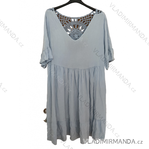Women's short sleeve dress (uni L / XL) ITALIAN FASHION IM320003 L/XL Light blue