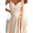299-8 CHIARA elegant satin maxi dress with straps - gold