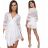 Women's Summer Boho Lace 3/4 Long Sleeve Dress (S/M ONE SIZE) ITALIAN FASHION IMWAD232501