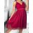Women's Strappy Elegant Summer Dress (S/M ONE SIZE) ITALIAN FASHION IMPSH222053A/DU -   red Brick -   S / M