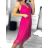 Women's Strappy Elegant Summer Dress (S/M ONE SIZE) ITALIAN FASHION IMPSH222053A/DU -   red Brick -   S / M