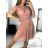 Šaty letní na ramínka dámské (S/M ONE SIZE) ITALSKÁ MÓDA IMPBB22B21841 white S