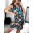 Women's Lace Cotton Short Sleeve Dress (S/M ONE SIZE) ITALIAN FASHION IMM23M7267